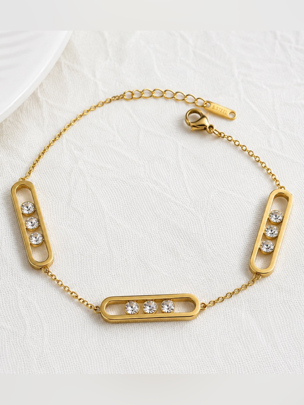 Gold Crystal Accent Women's Bracelet